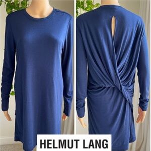 Helmut Lang Midnight Blue Long Sleeve Dress